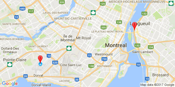 Pierre-Elliot Trudeau International Airport to HOTEL BROSSARD, Brossard Pierre-Elliot Trudeau International Airport to HOTEL BROSSARD, Brossard